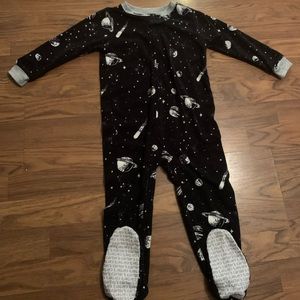 Carters fleece onesie pajamas.